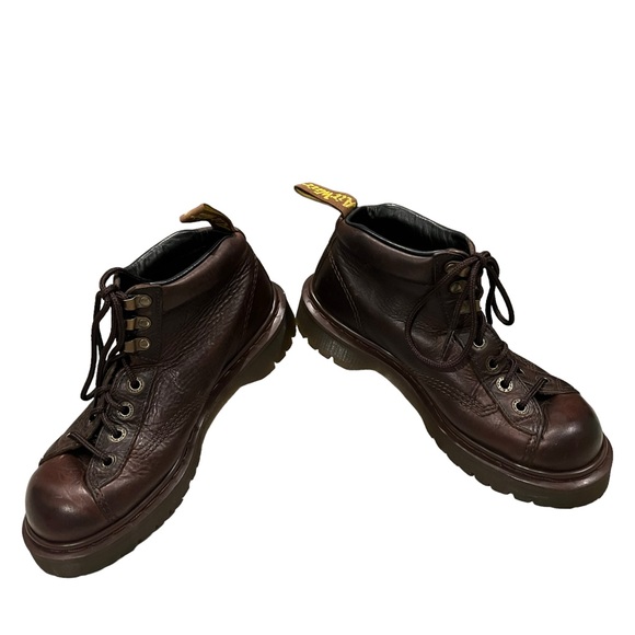 Vintage Women’s Dr. Martens  8287 Brown Leather High Top Lace Up Chunky Boots - Picture 3 of 13
